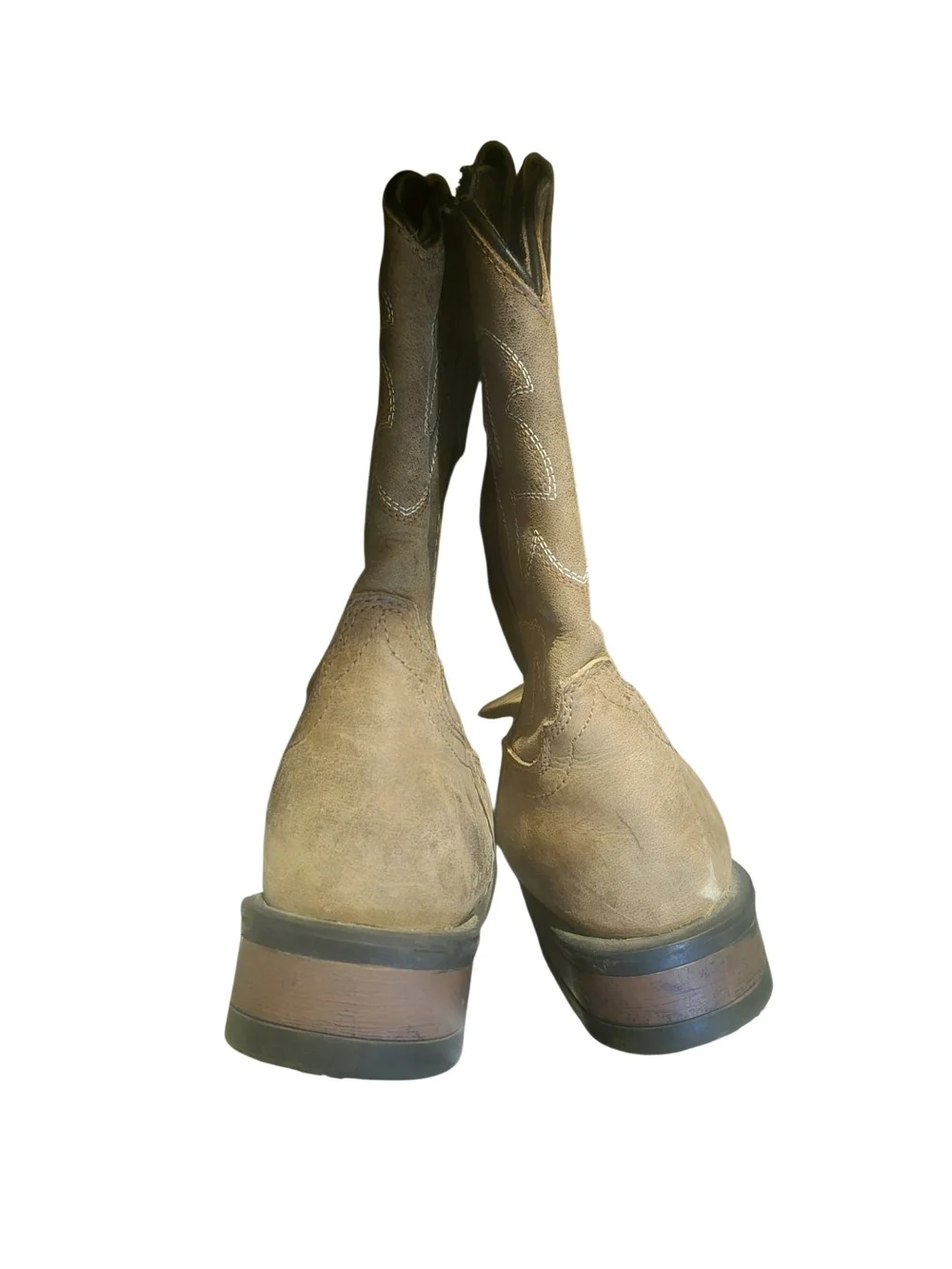 Roper Classic Tan Suede Western Cowboy Kids Boots